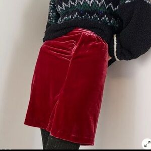 Anthropologie miniskirt red velvet Connie size 6 NWT